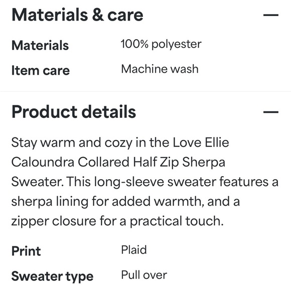 Love Ellie Plaid Fleece Pullover - Picture 4 of 4